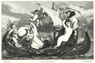Die Flucht der Helena (Gravur) von Frederick Richard Pickersgill