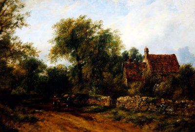 Landschaft mit Figuren, um 1840 von Frederick Waters Watts