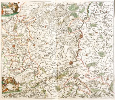 Karte des Bistums Lüttich (Belgien) von Frederick de Wit