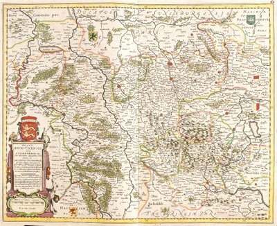 Karte des Herzogtums Braunschweig (Deutschland) von Frederick de Wit