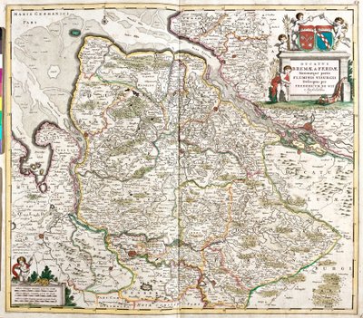 Karte des Herzogtums Bremen und Verden (Deutschland) von Frederick de Wit