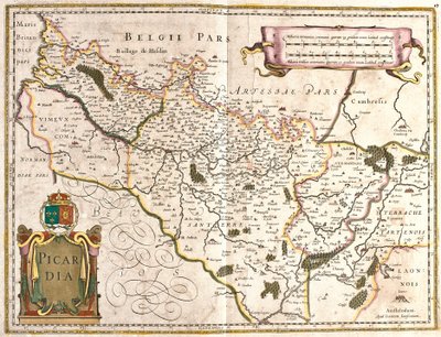 Karte der Provinz Picardie (Frankreich) (Radierung) von Frederick de Wit