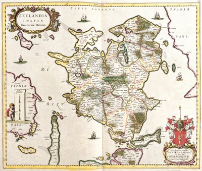 Karte der Insel Seeland (Niederlande) von Frederick de Wit