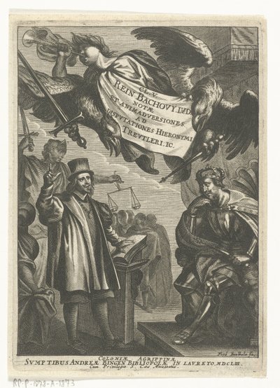 Disputationen von Reinhard Bachow von Echt und Hieronymus Treutler von Frederik Bouttats (I)