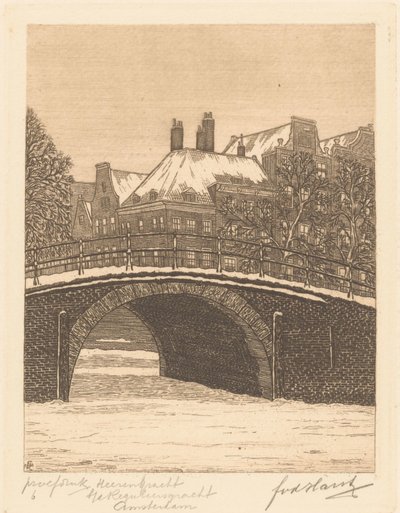 Herengracht bei der Reguliersgracht, Amsterdam von Frederik van der Harst (signed by artist)