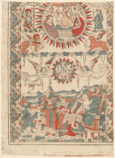 Sankt Bonaventura kommt an und predigt in Lyon von French 15th Century
