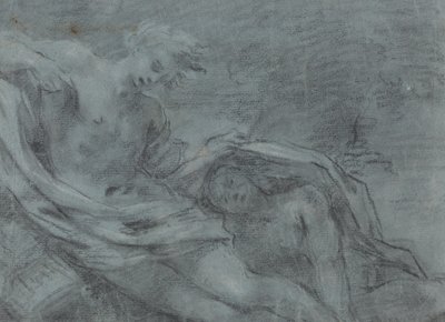 Zwei liegende Figuren [verso] von French 17th Century