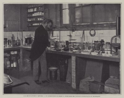 Direktor der wissenschaftlichen und technischen Arbeiten im Chemielabor der Porzellanfabrik von Sèvres, Frankreich von French Photographer