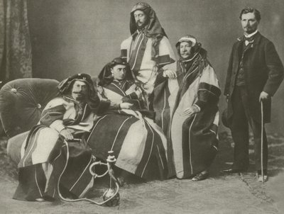 Ferdinand De Lesseps (zweiter von rechts) bei der Arbeit am Suezkanal von French Photographer