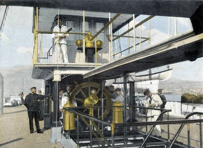 Französische Marine, späte 19. Jahrhundert: Navigationsbarrenübung - Bibl. des Arts Deco von French Photographer