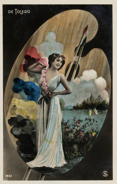 Mädchen mit einer Künstlerpalette von French Photographer