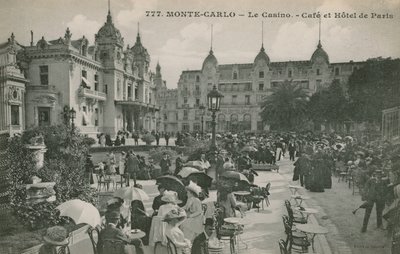 Hotel de Paris Monte-Carlo in Monte Carlo, Monaco, Frankreich. Postkarte gesendet im Jahr 1913 von French Photographer