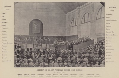 Die Kommune von Paris, Urteil über die siebzehn Hauptmitglieder der Kommune, am 2. September 1871 von French Photographer