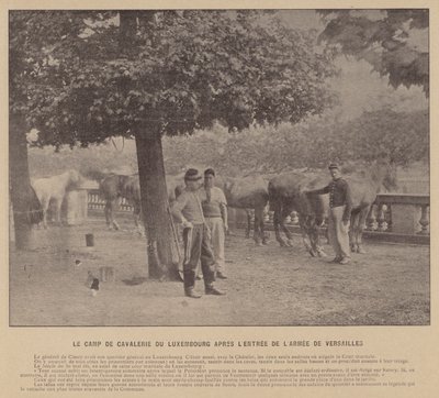 La Commune de Paris, Das Kavallerielager von Luxemburg nach dem Einzug der Armee von Versailles (s/w Foto) von French Photographer