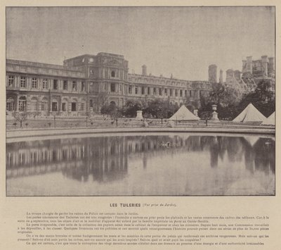 Die Kommune von Paris, Die Tuilerien, Blick vom Garten von French Photographer