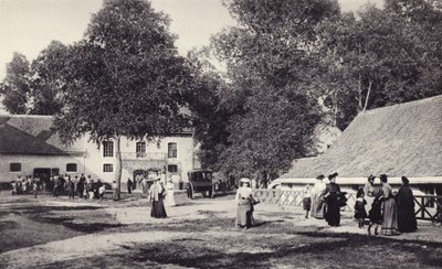 Le Touquet, die Scheunen und Ställe usw., die 1903 zum ersten Hermitage Hotel umgebaut wurden von French Photographer
