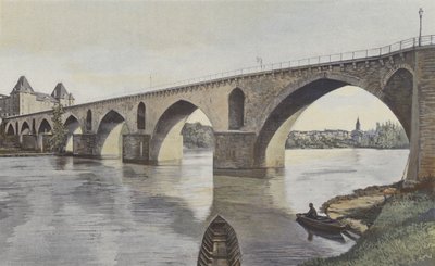 Montauban, Brücke über den Tarn, Blick flussabwärts vom linken Ufer von French Photographer