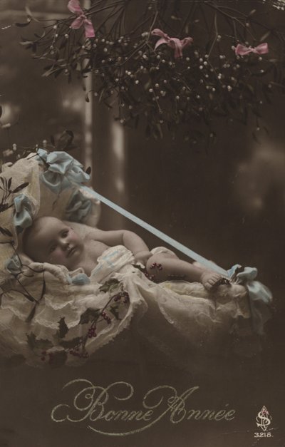 Neujahrskarte mit Baby von French Photographer