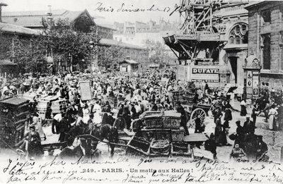 Postkarte von Les Halles, Paris, vor 1914 von French Photographer