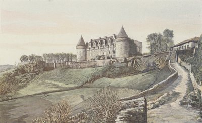 Rochechouart, Schloss, Gesamtansicht Südosten von French Photographer