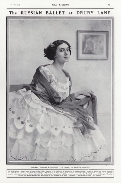 Tamara Karsavina, russische Ballerina von French Photographer