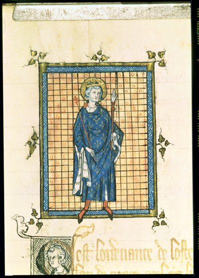 König Ludwig der Heilige trägt das Zepter und die Hand der Gerechtigkeit, aus dem 