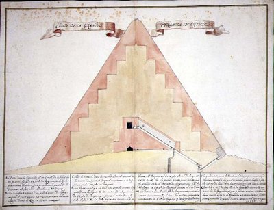 Ein Querschnitt der Pyramiden von Ägypten von French School