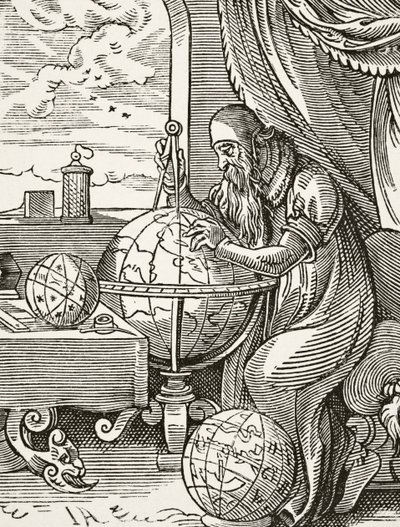 Ein deutscher Astronom und Kosmograph, aus Wissenschaft und Literatur im Mittelalter von Paul Lacroix, veröffentlicht in London 1878 von French School