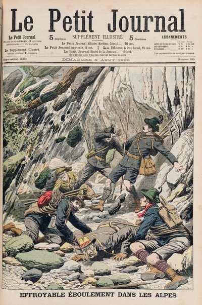 Ein schrecklicher Felssturz in Tirol, Illustration aus 