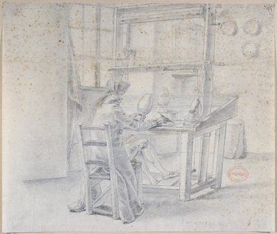 Ein Porzellanmaler in der Sèvres-Fabrik, um 1780 von French School