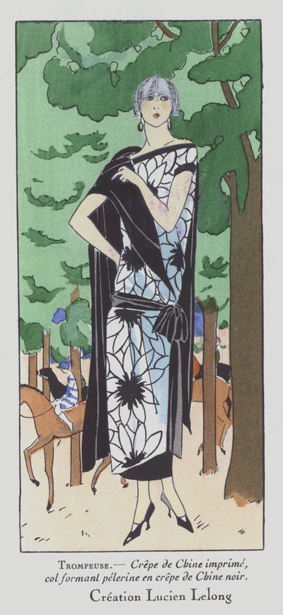 Ein Tag bei den Rennen - Damenmode der 1920er Jahre von Designer Lucien Lelong von French School