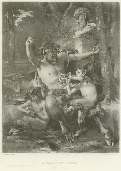 Eine Familie von Satyrn von French School