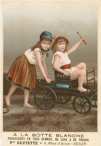 A la Botte Blanche Französische Schuhwerbung (Chromolitho) von French School