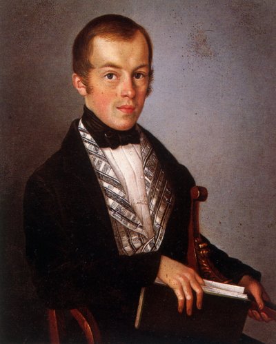 Ein Mann mit einem Buch in der Hand von French School