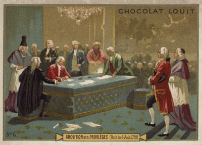Abschaffung der Privilegien durch die Nationalversammlung, Französische Revolution, 4. August 1789 von French School