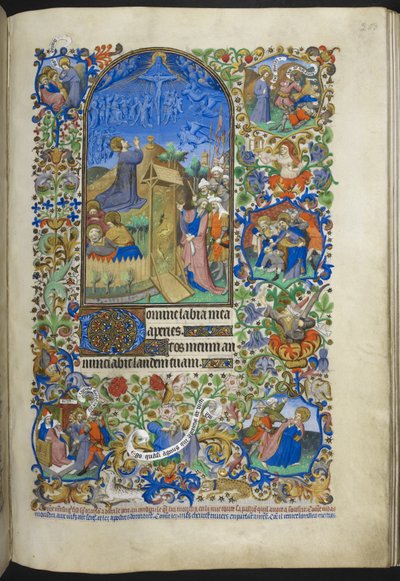 Stunden der Passion: Agonie im Garten, mit zusätzlichen Szenen im Rand, aus dem Stundenbuch (The Bedford Hours) ca. 1410-30 von French School