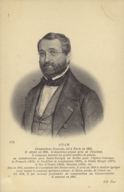 Adolphe Adam, französischer Komponist und Musikkritiker (1803-1856) von French School
