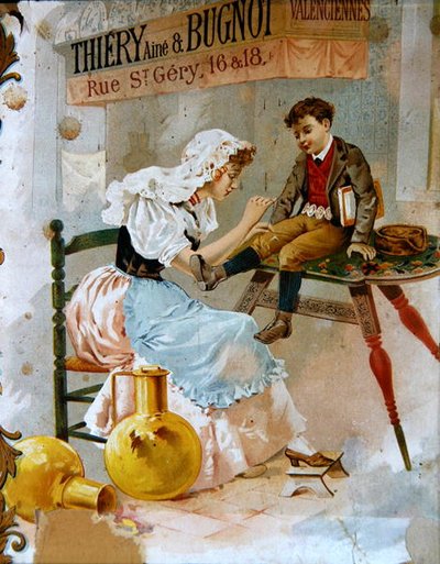 Werbung für Thiery & Bugnot Nähgarn, Ende des 19. Jahrhunderts von French School