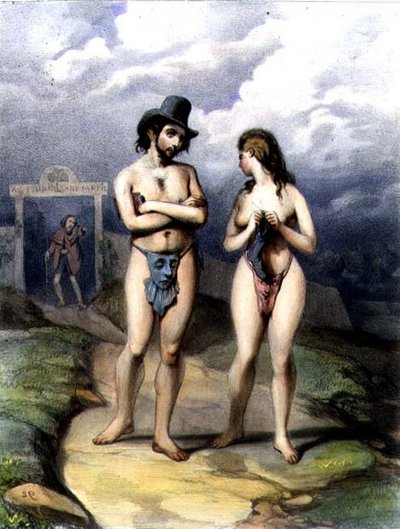 Nach der Sünde (Lithografie) von French School
