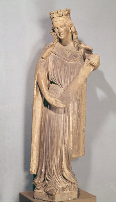 Allegorische Figur der kleinen Kirche, aus dem Straßburger Münster von French School
