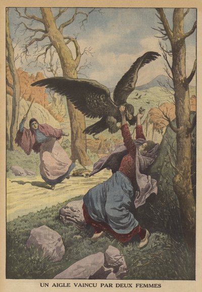 Ein Adler von zwei Frauen besiegt von French School