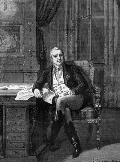 Antoine Marie Chamans, Comte de Lavalette, französischer Politiker und General - Antoine-Marie Chamans, Comte de Lavalette (1769-1830), Offizier, hoher französischer Beamter und Staatsrat - in „Geschichte des Reiches nach der Geschichte des Konsulats“ von  von French School