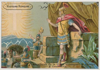 Erscheinung des Kreuzes, das Konstantin den Sieg an der Milvischen Brücke ankündigt, 312 von French School