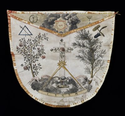 Schurz eines Meisters des Ordens der Rosenkreuzer (Leder) von French School