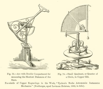 Bogen mit Doppelabteil zur Messung der kürzesten Entfernungen der Sterne, kleiner Quadrant oder Viertelkreis, vergoldet von French School