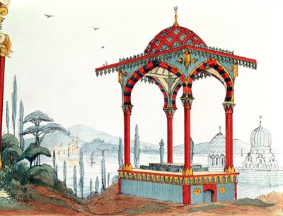 Architektonische Skizze in der Türkei, spätes 19. Jahrhundert von French School
