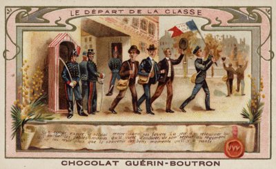 Kadetten der Armee verlassen die Akademie, um sich ihrem Regiment anzuschließen von French School