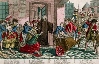 Verhaftung von Prostituierten durch die Polizei in Paris, ca. 1759 von French School