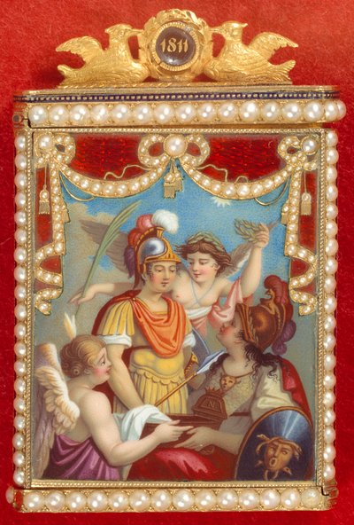 Notizbuch in seinem Etui mit Allegorie zur Geburt des Königs von Rom (Napoleon II, Sohn von Kaiser Napoleon I (1769-1821) von French School