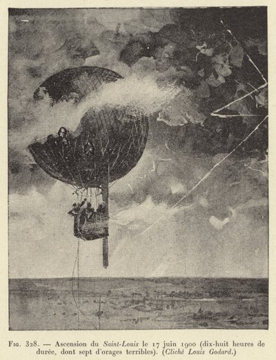 Aufstieg des Saint-Louis am 17. Juni 1900 (achtzehn Stunden Dauer, davon sieben in schrecklichen Stürmen) von French School